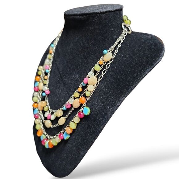 Vintage Carnival Cascade Dangle Necklace - Picture 7 of 12